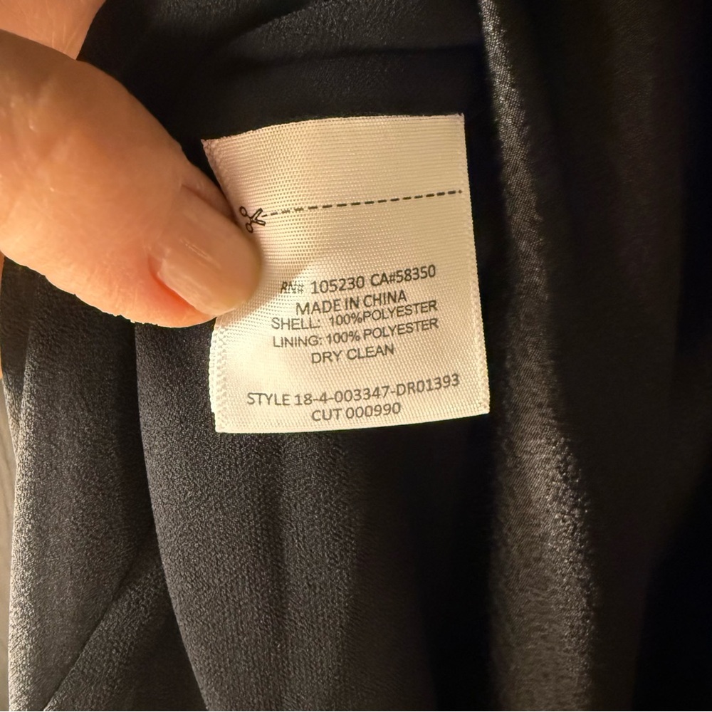 Equipment NWT Adisa Womens Satin V-Neck Wrap Dress Black Asymmetrical Hem Size 2 - Picture 6 of 10